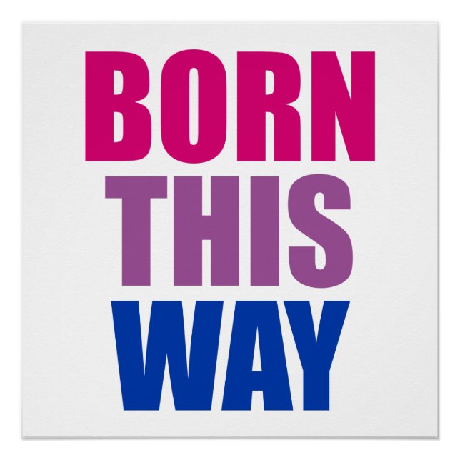 Born This Way Bisexual Bi Pride LGBTQ Poster (Front)