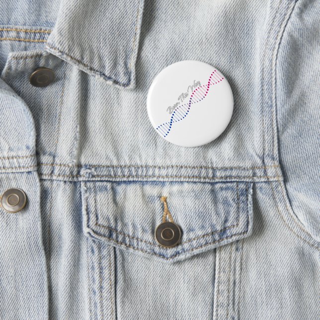 Born This Way Bisexual - Bisexual Pride DNA  6 Cm Round Badge (In Situ)