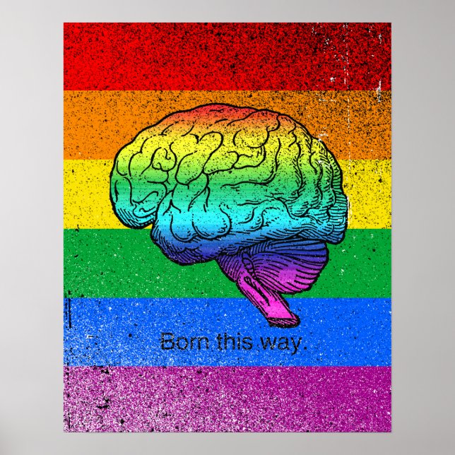 BORN THIS WAY BRAIN POSTER (Front)
