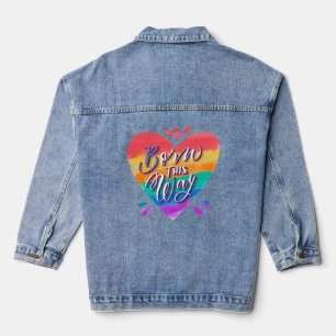 Born this way Heart Denim Jacket