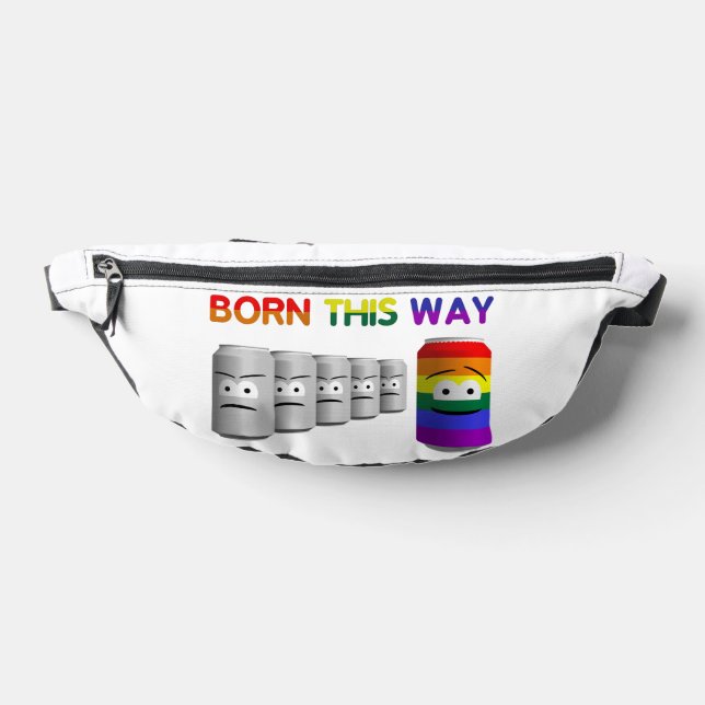 Born This Way LGBT Rainbow Stripe Bum Bags (Lay Down)