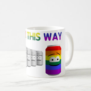 Born This Way LGBT Rainbow Stripe Coffee Mug