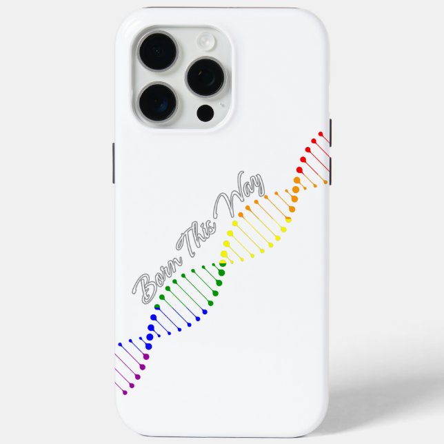 Born This Way LGBTQ Pride DNA Rainbow Equality  Case-Mate iPhone Case (Back)