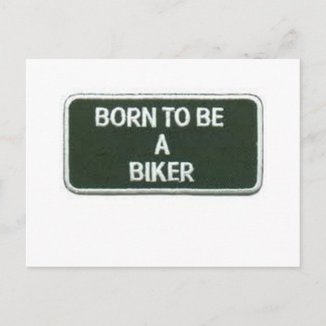 born to be a biker postcard (Front)
