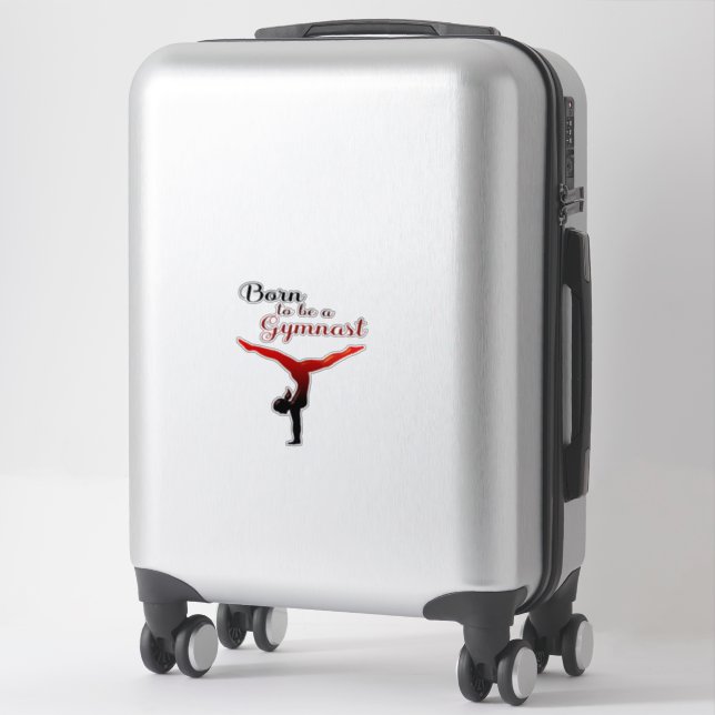 Born to be a Gymnast Split Handstand Sticker (Suitcase)