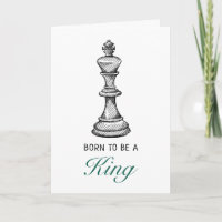 Born to be a King Chess Game Player Mens Birthday