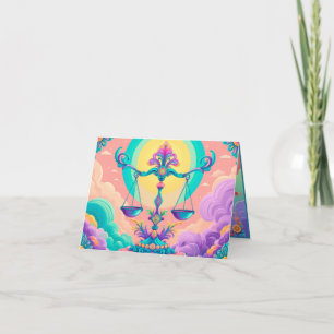 Born to be a Libra for birthday Card