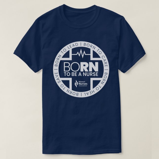Born To Be A Nurse Dark Coloured T-Shirt (Design Front)