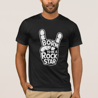Born to Be a Rock Star – Bold Hand Gesture Music T T-Shirt