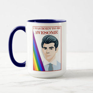 Born To Be Awesome Retro Vintage Young Man Male  Mug