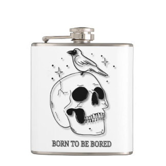 Born To Be Bored Hip Flask