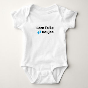 Born To Be Boujee Kids Peach Raglan Baby Bodysuit