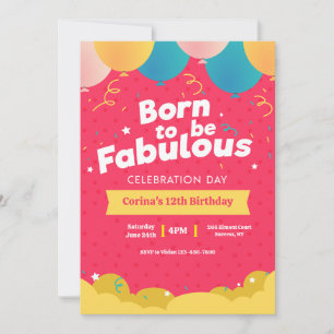 Born To Be Fabulous Invitation