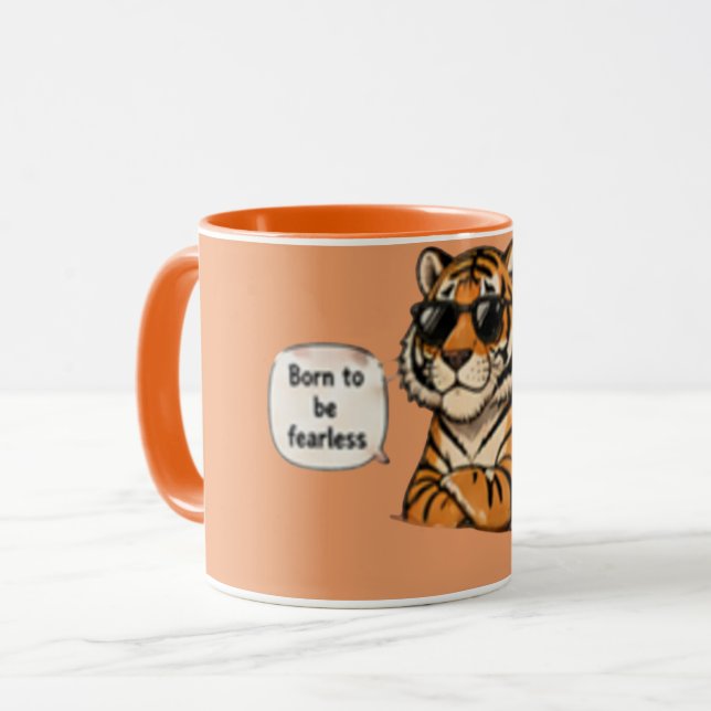 Born To Be Fearless | Inspirational Coffee Mug (Front Left)