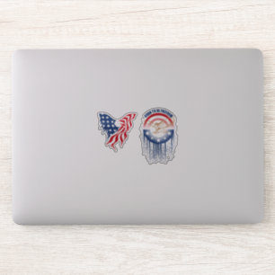Born to Be Free Patriotic Eagle   4"x 4" 