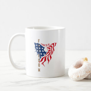 Born to Be Free Patriotic Eagle Classic Mug #11
