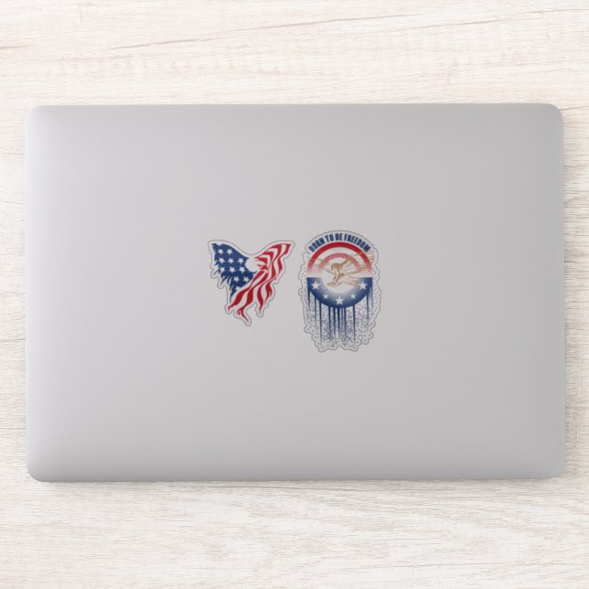 Born to be Freedom | 4"x 4"- Glossy Transparent (Computer)