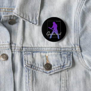 Born To Be Guitarist for Musicians and Band Member 6 Cm Round Badge
