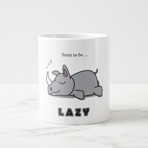 Born to be lazy large coffee mug