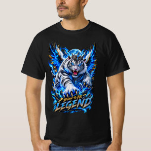Born to Be Legend – Fierce White Tiger T-Shirt