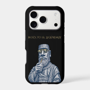 BORN TO BE LEGENDARY Vintage Art Black Phone Case
