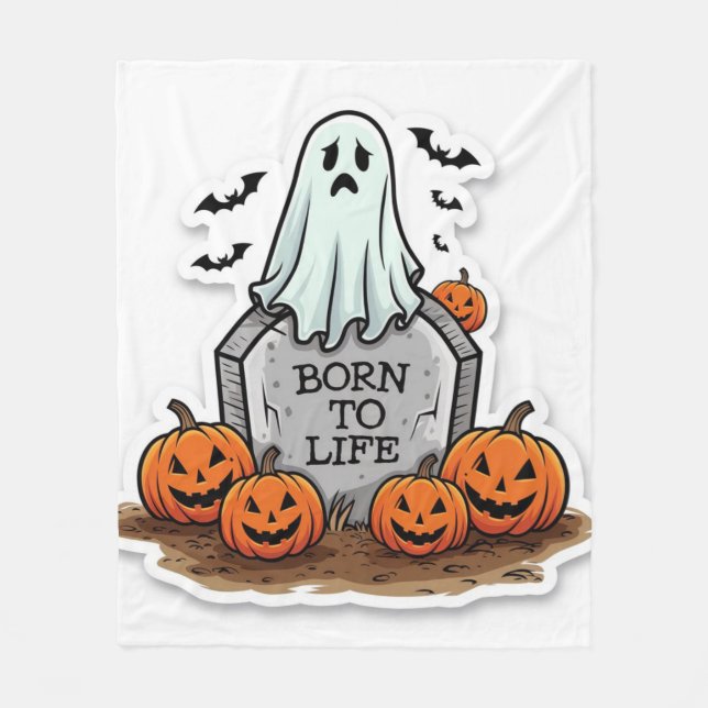 Born To Be Life Fleece Blanket (Front)