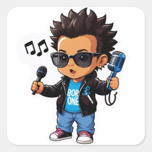 Born to Be One – Rockstar Baby's Big Debut Square Sticker