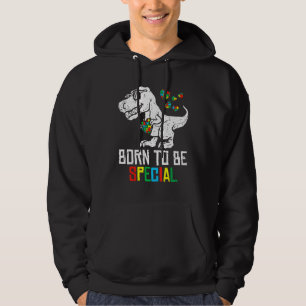 Born To Be Special Autism Awareness Kids Dinosaurs Hoodie