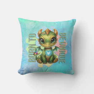 Born to Be Unique Cute Dragon Autism Awareness Cushion