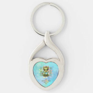 Born to Be Unique Cute Dragon Autism Awareness Key Ring