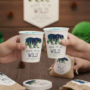 Born To Be Wild Baby Shower Paper Cups
