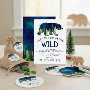 Born To Be Wild Baby Shower Thank You Card