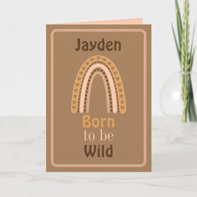 Born to be Wild Folded Greeting Card (Front)