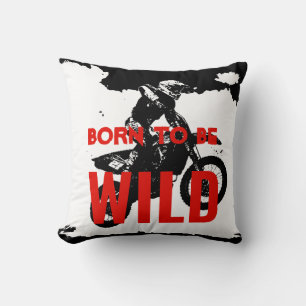 Born to be Wild Motocross Motorcycle Sport Cushion