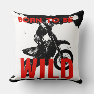 Born to be Wild Motocross Motorcycle Sport Cushion