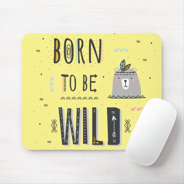 Born to be Wild Mouse Mat (With Mouse)