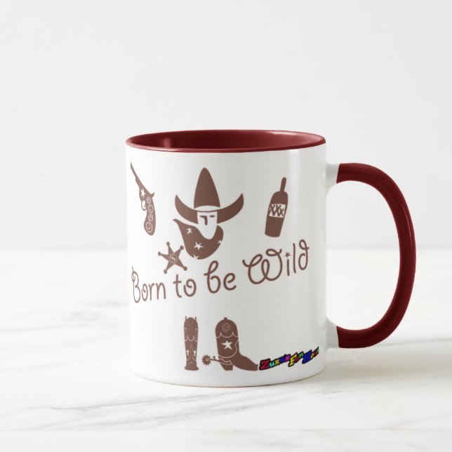Born to be Wild - rustic mug (Right)