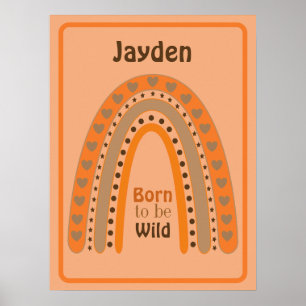 Born to be Wild with Name Poster
