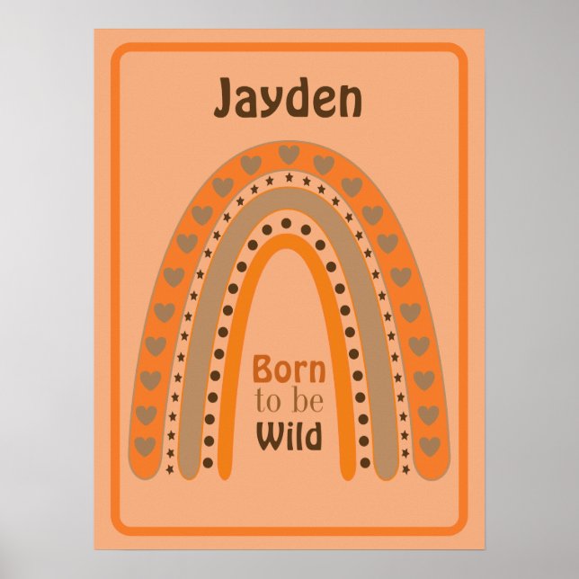 Born to be Wild with Name Poster (Front)