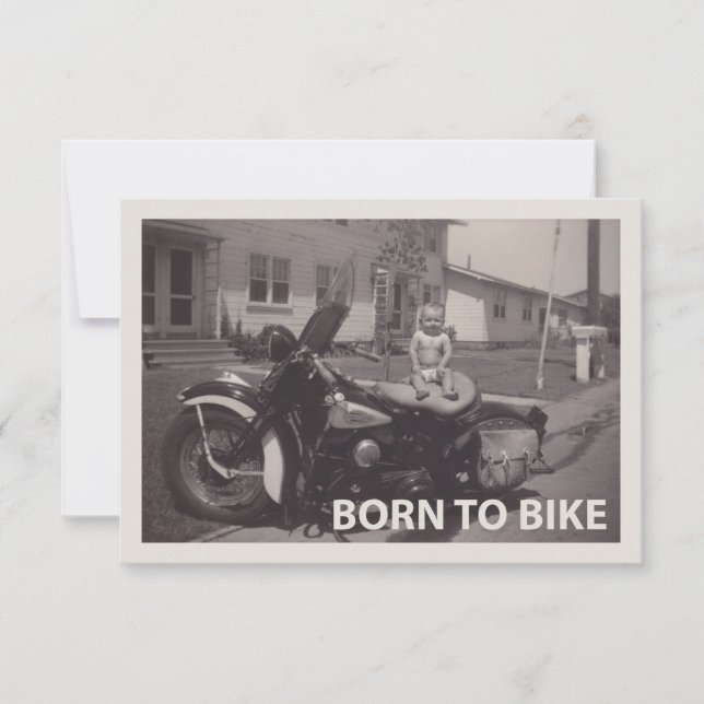 born to bike invitation (Front)