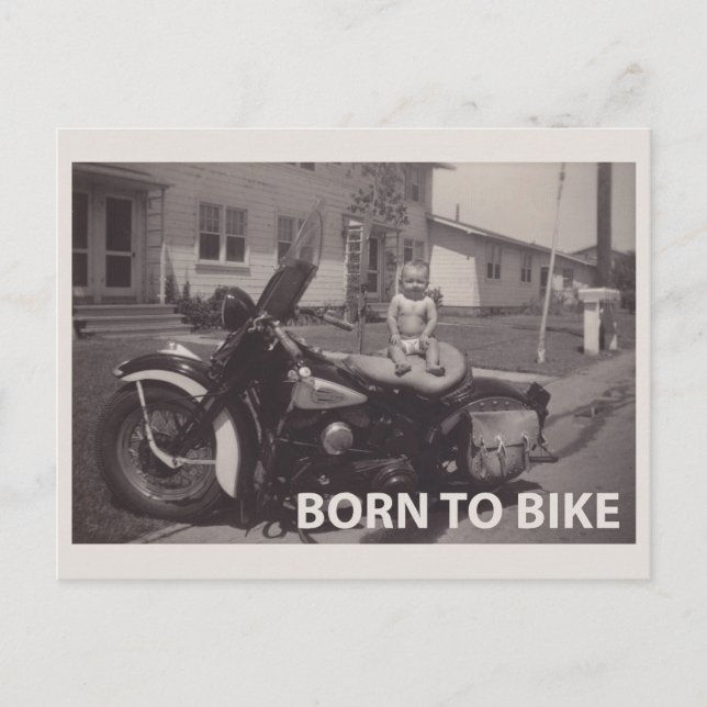 born to bike postcard (Front)