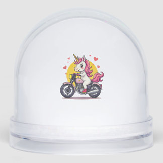 Born To Bike Unicorn I Motorcycle Fan Biker Fun Ta Snowglobe