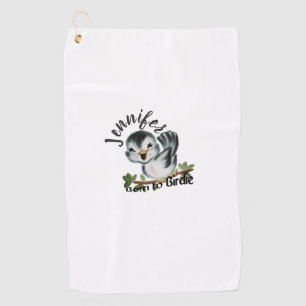 Born to Birdie Personalised Female Gift Golf Towel