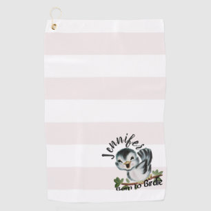 Born to Birdie Personalised Golf Gifts for Women Towel