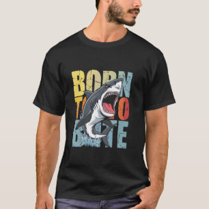 Born to Bite Shark Attack Graphic Design Boys Girl T-Shirt