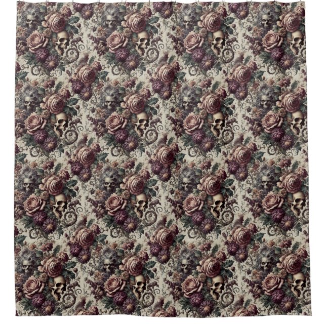 Born to Bloom – Gothic Victorian  Shower Curtain (Front)
