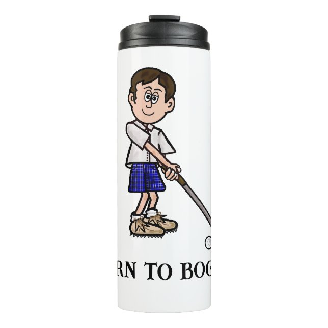 Born to Bogey Male Golfer Thermal Tumbler (Front)