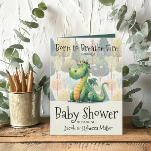 Born to Breathe Fire Baby Shower Invitation
