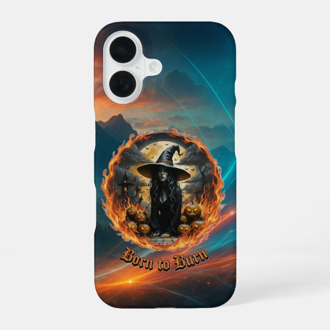 Born to Burn Witch iPhone Case (Back)