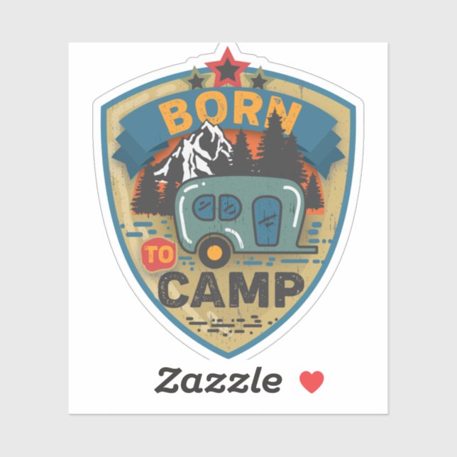 Born to Camp Word Art Vinyl (Sheet)